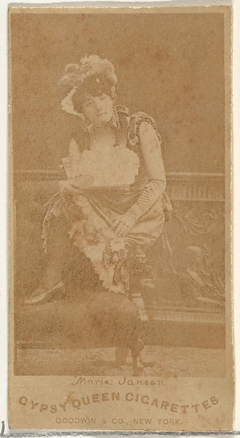 Marie Jansen, from the Actors and Actresses series (N171) for Gypsy Queen Cigarettes