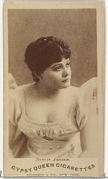 Marie Jansen, from the Actors and Actresses series (N171) for Gypsy Queen Cigarettes