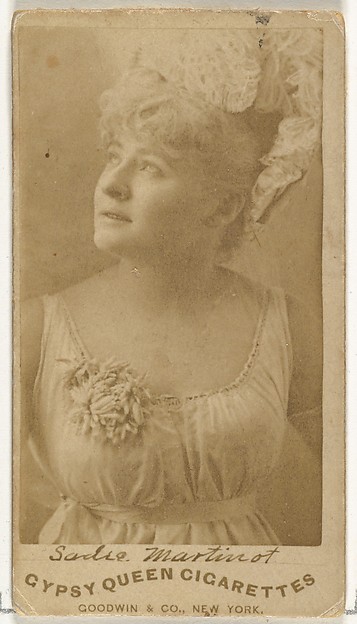 Sadie Martinot, from the Actors and Actresses series (N171) for Gypsy Queen Cigarettes