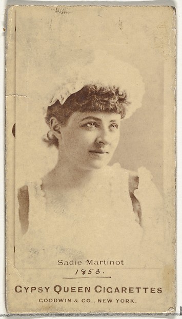 Sadie Martinot, from the Actors and Actresses series (N171) for Gypsy Queen Cigarettes