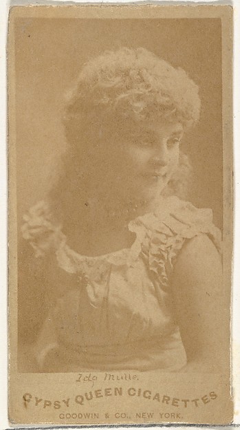 Ida Mulle, from the Actors and Actresses series (N171) for Gypsy Queen Cigarettes