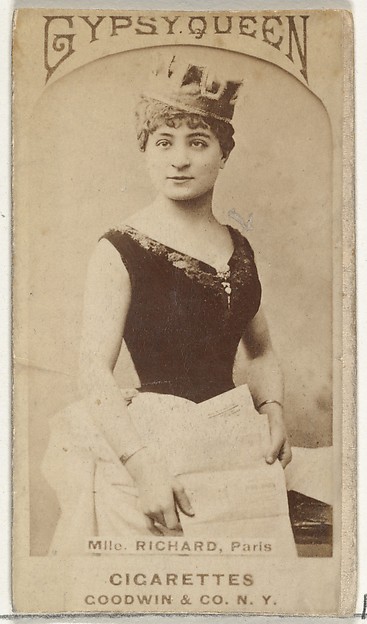 Mlle. Richard, Paris, from the Actors and Actresses series (N171) for Gypsy Queen Cigarettes