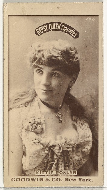 Kittie Roslyn, from the Actors and Actresses series (N171) for Gypsy Queen Cigarettes
