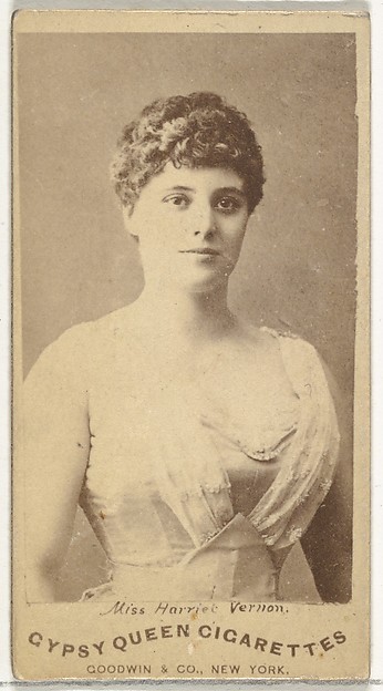 Miss Harriet Vernon, from the Actors and Actresses series (N171) for Gypsy Queen Cigarettes