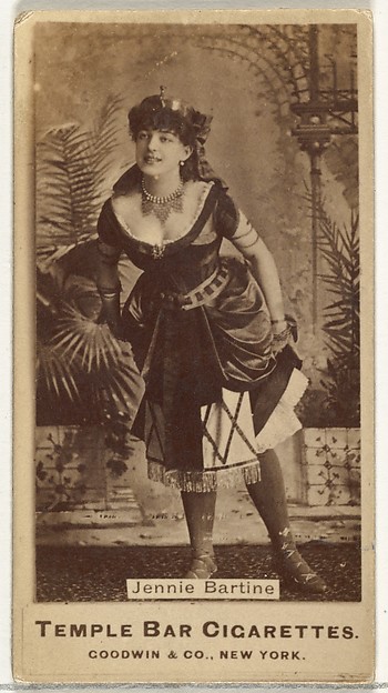 Jennie Bartine, from the Actors and Actresses series (N171) for Temple Bar Cigarettes