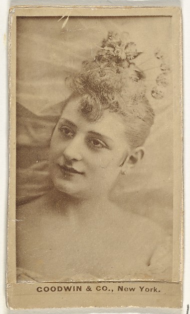 From the Actors and Actresses series (N171) for Old Judge, Gypsy Queen, and Temple Bar Cigarettes