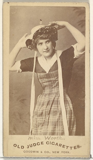 Miss Worth, from the Actors and Actresses series (N171) for Old Judge Cigarettes