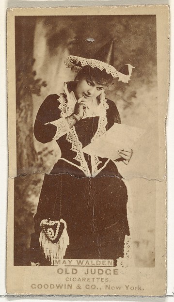 May Walden, from the Actors and Actresses series (N171) for Old Judge Cigarettes