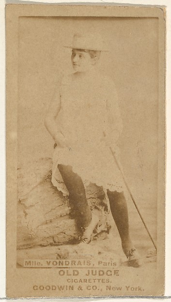 Mlle. Vondrais, Paris, from the Actors and Actresses series (N171) for Old Judge Cigarettes