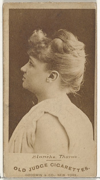Blanche Thorne, from the Actors and Actresses series (N171) for Old Judge Cigarettes