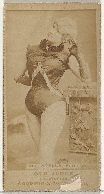 Mlle. Stella, Paris, from the Actors and Actresses series (N171) for Old Judge Cigarettes