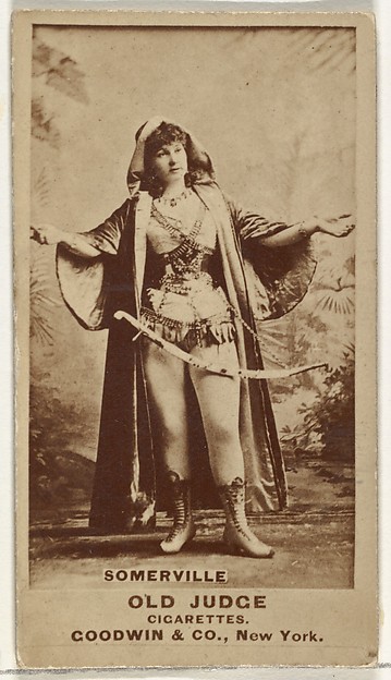Annie Somerville, from the Actors and Actresses series (N171) for Old Judge Cigarettes
