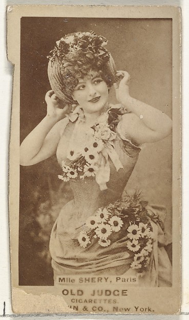 Mlle. Shery, Paris, from the Actors and Actresses series (N171) for Old Judge Cigarettes