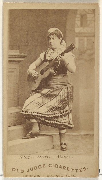 Hattie Moore, from the Actors and Actresses series (N171) for Old Judge Cigarettes
