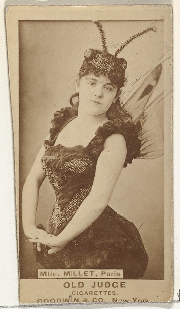 Mlle. Millet, from the Actors and Actresses series (N171) for Old Judge Cigarettes