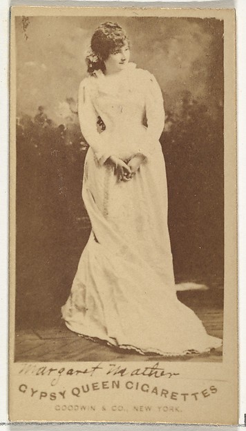Margaret Mather, from the Actors and Actresses series (N171) for Gypsy Queen Cigarettes