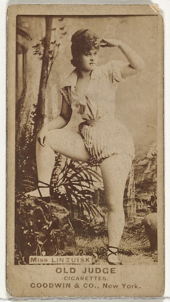 Miss Linzuisk, from the Actors and Actresses series (N171) for Old Judge Cigarettes