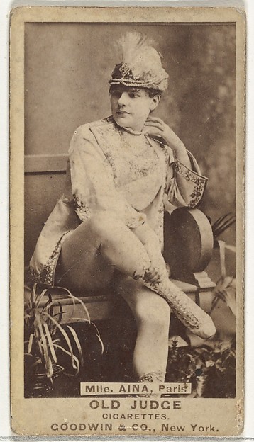 Mlle. Aina, Paris, from the Actors and Actresses series (N171) for Old Judge Cigarettes