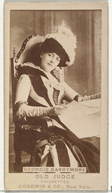 Georgie Barrymore, from the Actors and Actresses series (N171) for Old Judge Cigarettes