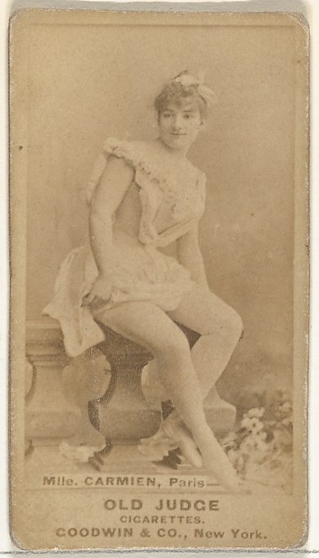 Mlle. Carmen, Paris, from the Actors and Actresses series (N171) for Old Judge Cigarettes