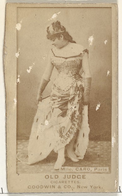 Mlle. Caro, Paris, from the Actors and Actresses series (N171) for Old Judge Cigarettes