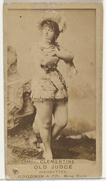 Mlle. Clementine, from the Actors and Actresses series (N171) for Old Judge Cigarettes