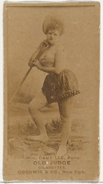 Mlle. Dauville, Paris, from the Actors and Actresses series (N171) for Old Judge Cigarettes