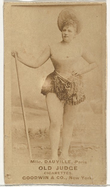 Mlle. Dauville, Paris, from the Actors and Actresses series (N171) for Old Judge Cigarettes