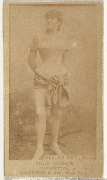 Mlle. De Arti, Paris, from the Actors and Actresses series (N171) for Old Judge Cigarettes