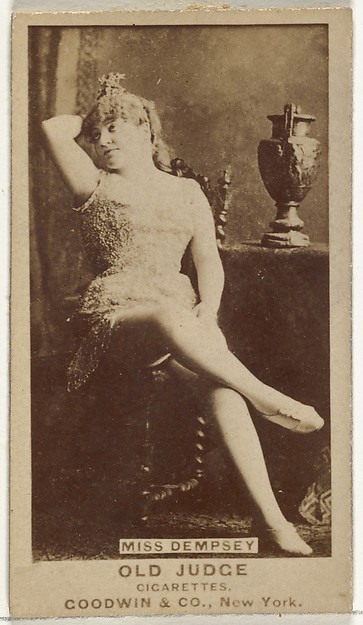 Miss Dempsey, from the Actors and Actresses series (N171) for Old Judge Cigarettes