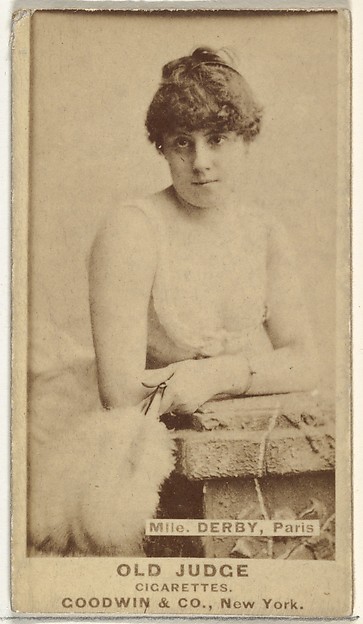 Mlle. Derby, Paris, from the Actors and Actresses series (N171) for Old Judge Cigarettes