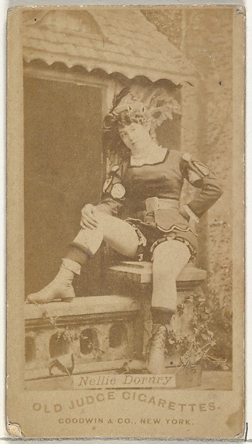Nellie Dornry, from the Actors and Actresses series (N171) for Old Judge Cigarettes