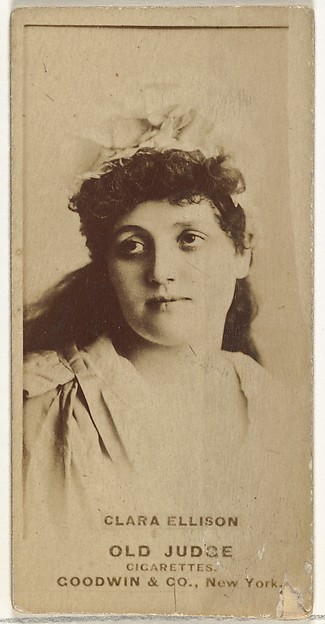 Clara Ellison, from the Actors and Actresses series (N171) for Old Judge Cigarettes