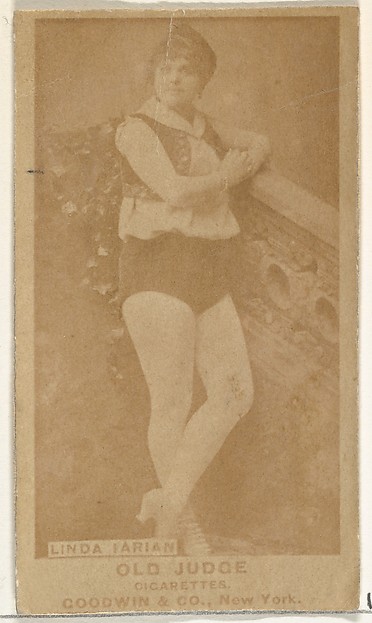 Linda Farian, from the Actors and Actresses series (N171) for Old Judge Cigarettes