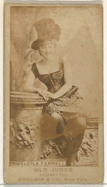 Leila Farrell, from the Actors and Actresses series (N171) for Old Judge Cigarettes