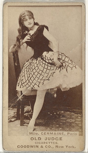 Mlle. Germaine, Paris, from the Actors and Actresses series (N171) for Old Judge Cigarettes