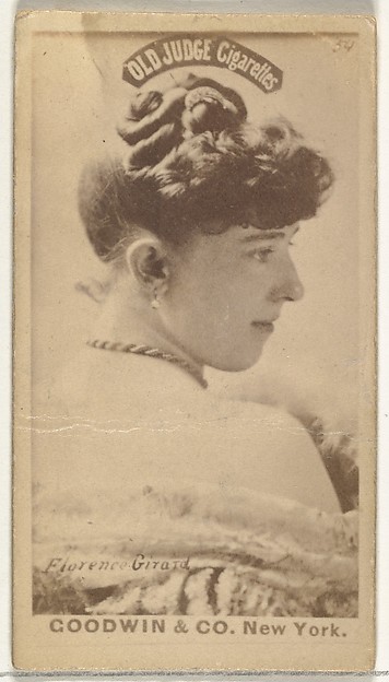 Florence Girard, from the Actors and Actresses series (N171) for Old Judge Cigarettes