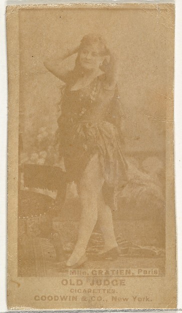 Mlle. Gratien, Paris, from the Actors and Actresses series (N171) for Old Judge Cigarettes