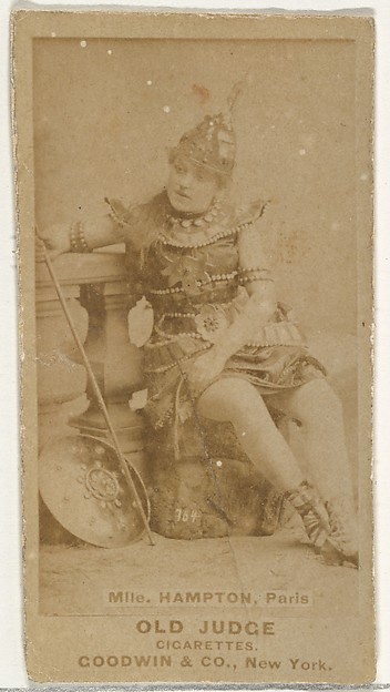 Mlle. Hampton, Paris, from the Actors and Actresses series (N171) for Old Judge Cigarettes