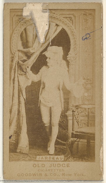 Jarbeau, from the Actors and Actresses series (N171) for Old Judge Cigarettes