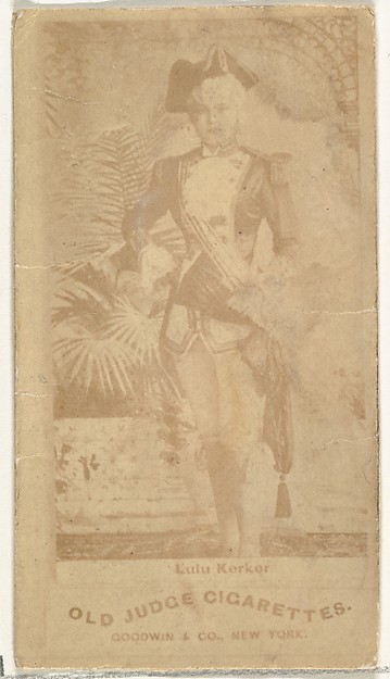 Lulu Kerker, from the Actors and Actresses series (N171) for Old Judge Cigarettes