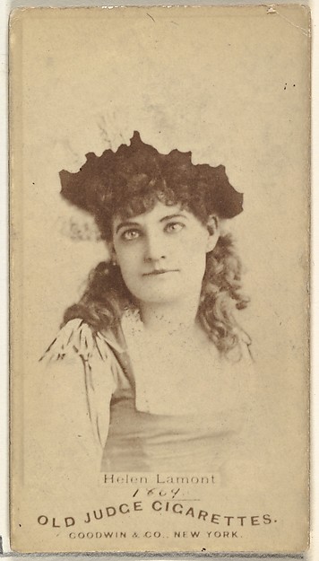 Helen Lamont, from the Actors and Actresses series (N171) for Old Judge Cigarettes