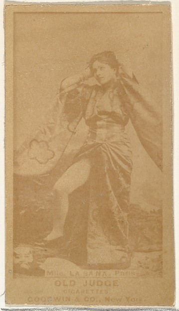 Mlle. La Sana, Paris, from the Actors and Actresses series (N171) for Old Judge Cigarettes