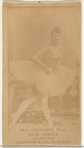 Mlle. Legrande, Paris, from the Actors and Actresses series (N171) for Old Judge Cigarettes