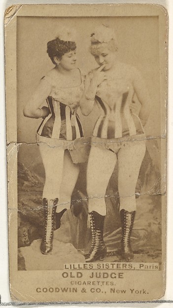 Lilles Sisters, Paris, from the Actors and Actresses series (N171) for Old Judge Cigarettes