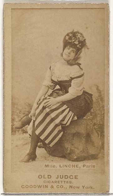 Mlle. Linche, Paris, from the Actors and Actresses series (N171) for Old Judge Cigarettes