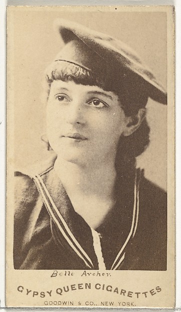 Belle Archer, from the Actors and Actresses series (N171) for Gypsy Queen Cigarettes