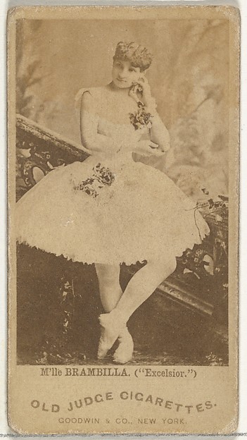 Mlle. Brambilla in "Excelsior", from the Actors and Actresses series (N171) for Old Judge Cigarettes