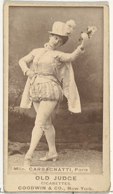 Mlle. Carbagnatti, Paris, from the Actors and Actresses series (N171) for Old Judge Cigarettes