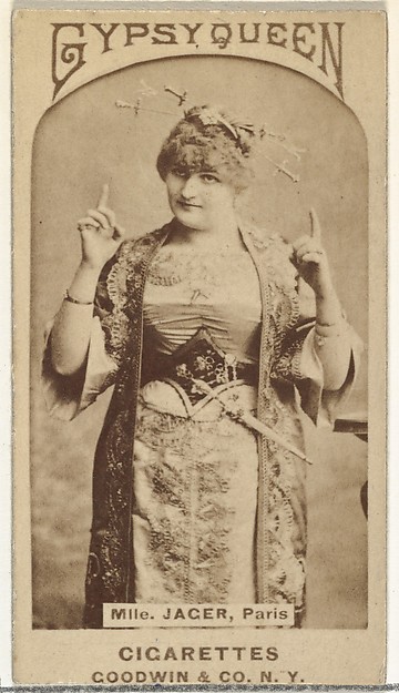 Mlle. Jager, Paris, from the Actors and Actresses series (N171) for Gypsy Queen Cigarettes